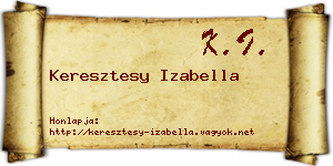 Keresztesy Izabella névjegykártya